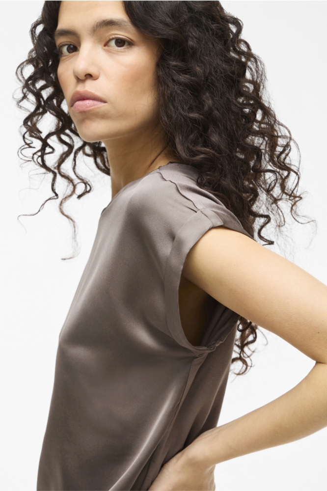 VIELLETTE S/S SATIN TOP - NOOS 14059563 Falcon